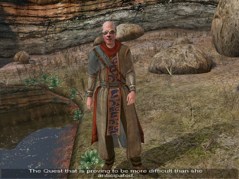 Myst V: End of Ages (Windows) screenshot: Eshra. Is he friend or foe?