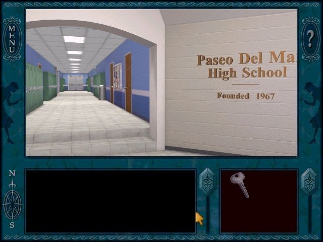 Nancy Drew: Secrets Can Kill (Windows) screenshot: The halls of the school are very realistic