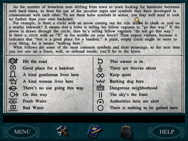 Nancy Drew: Secret of the Old Clock (Windows) screenshot: Only a few clues can be found in written form