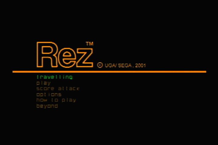 Rez (PlayStation 2) screenshot: Title Screen