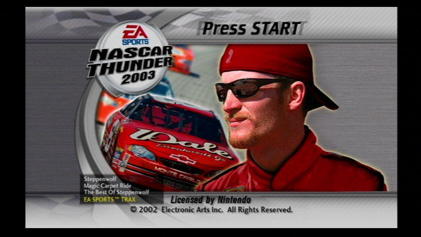 NASCAR Thunder 2003 (GameCube) screenshot: Title Screen