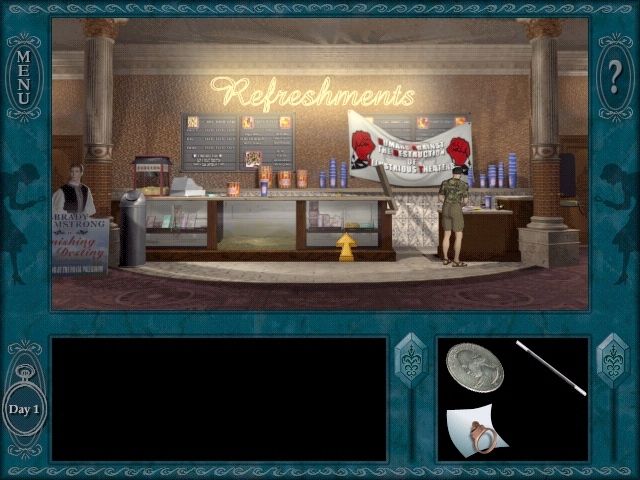 Nancy Drew: The Final Scene (Windows) screenshot: Every good theater should have a concession stand.