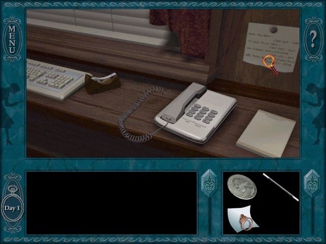 Nancy Drew: The Final Scene (Windows) screenshot: Nancy can call for help using this phone.