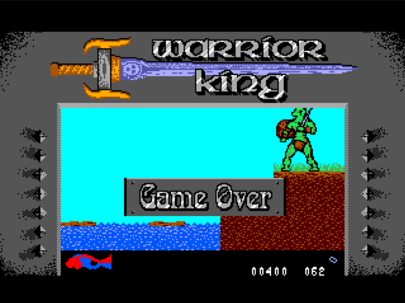 Warrior King (TRS-80 CoCo) screenshot: Game Over