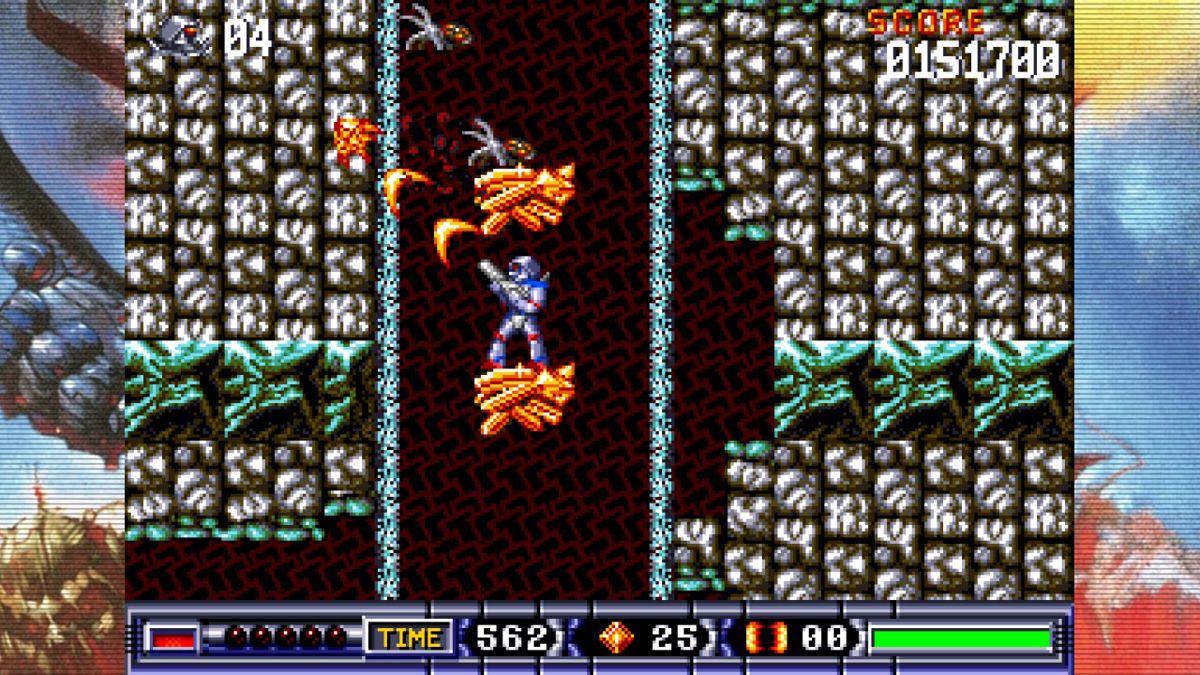 Turrican Flashback (Nintendo Switch) screenshot: Turrican II: Going up