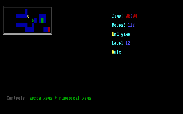 Solver: The Bank Quest (DOS) screenshot: Time is critical. When you make a mistake, there is no way to undo it!