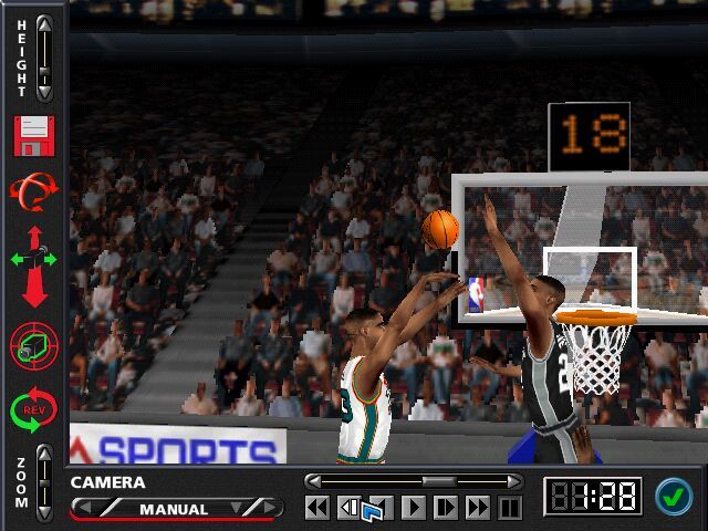 NBA Live 99 (Windows) screenshot: The replay mode