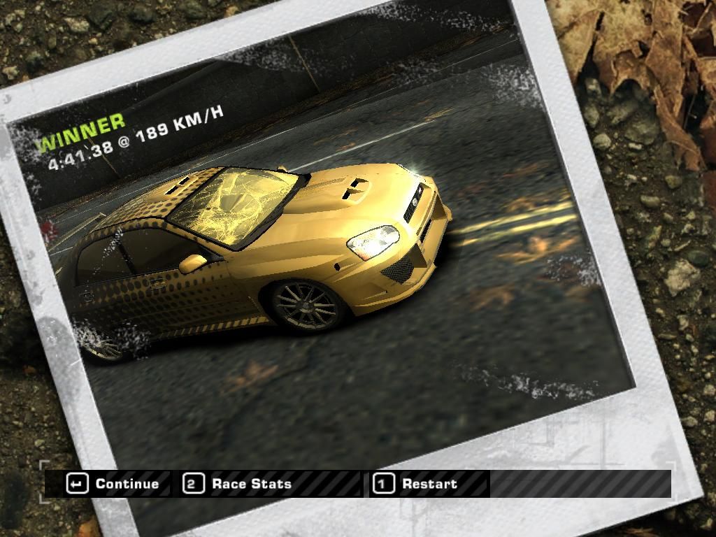 Need for Speed: Most Wanted (Black Edition) (Windows) screenshot: Winner!