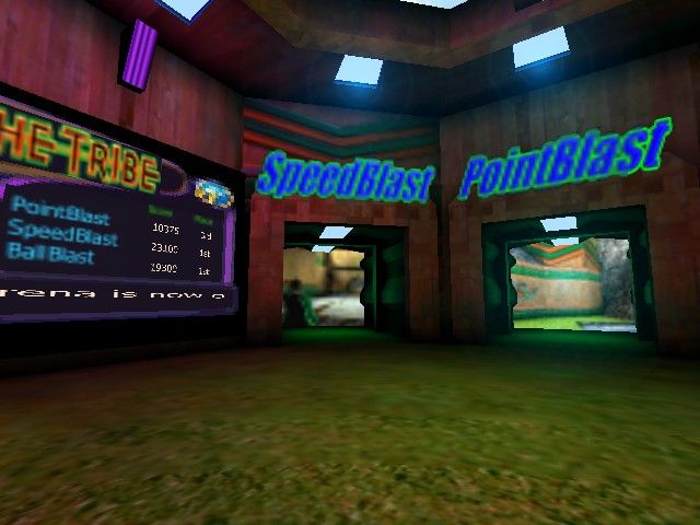 Nerf Arena Blast (Windows) screenshot: Inside the entrance of "The Tribes" Arena.