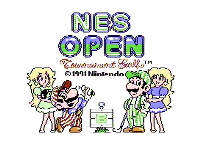 NES Open Tournament Golf (NES) screenshot: Title screen