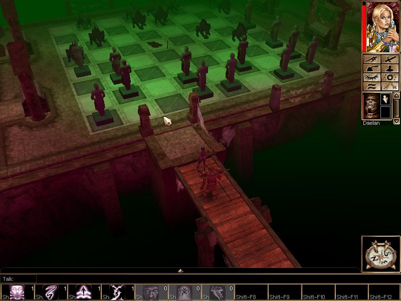 Neverwinter Nights (Windows) screenshot: Exploring beneath the Tanglewood Estate. One of the most colorful scenes in the game.