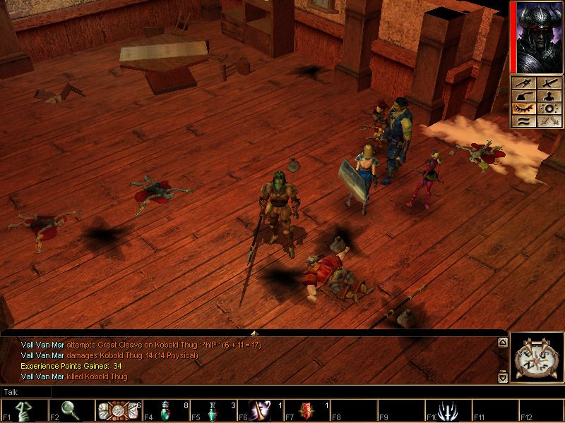 Neverwinter Nights: Shadows of Undrentide (Windows) screenshot: Master Drogan has been poisoned and his artifacts stolen - and so the game begins