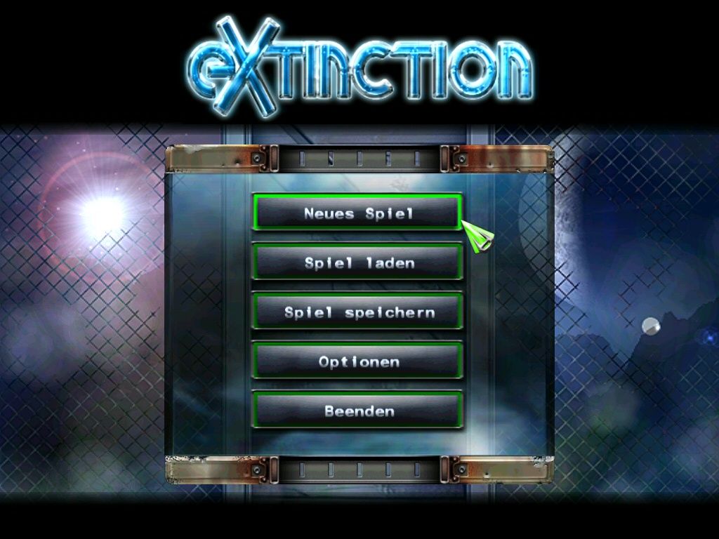 Nick Naster's eXtinction (Windows) screenshot: Main menu