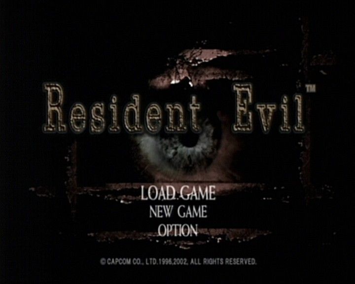 Resident Evil (GameCube) screenshot: Main menu