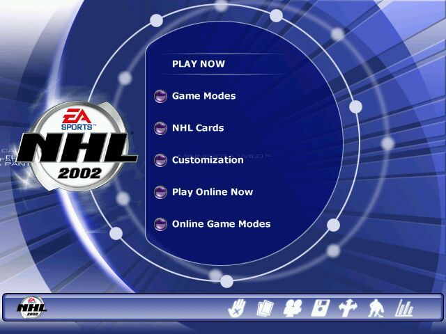 NHL 2002 (Windows) screenshot: Menu