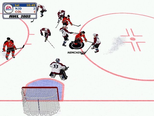 NHL 2002 (Windows) screenshot: So many sticks