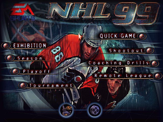 NHL 99 (Windows) screenshot: Main Menu