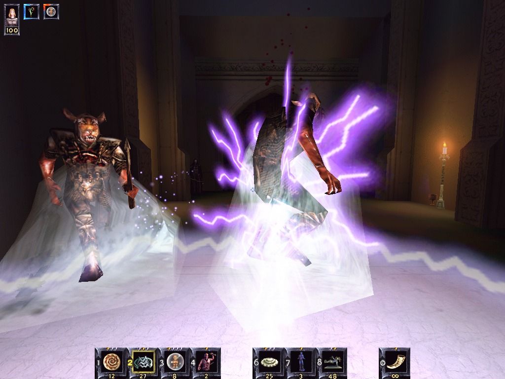 The Wheel of Time (Windows) screenshot: Spell combination: freeze enemies for convenient kills.