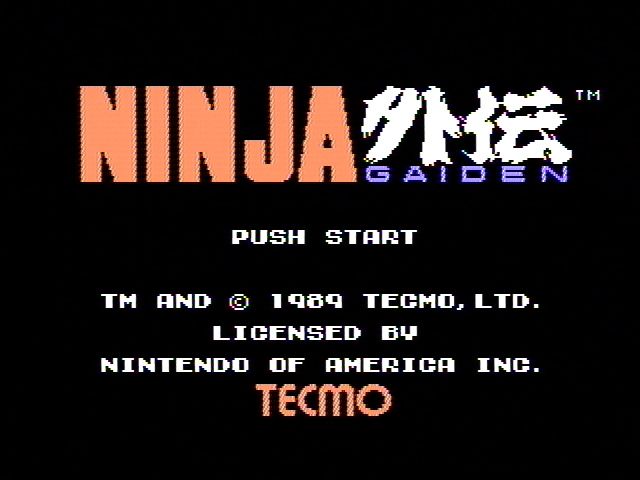 Ninja Gaiden (NES) screenshot: Title screen