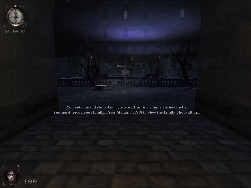 Nosferatu: The Wrath of Malachi (Windows) screenshot: The main courtyard of the castle.
