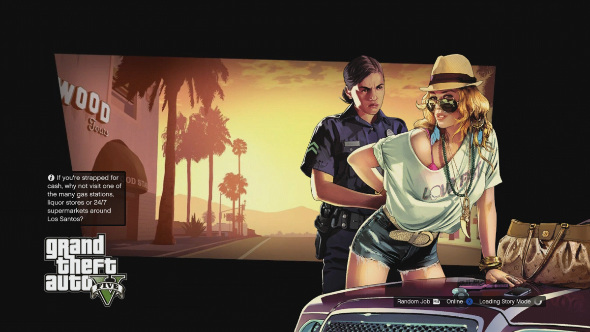 Grand Theft Auto V (Xbox 360) screenshot: Start screen