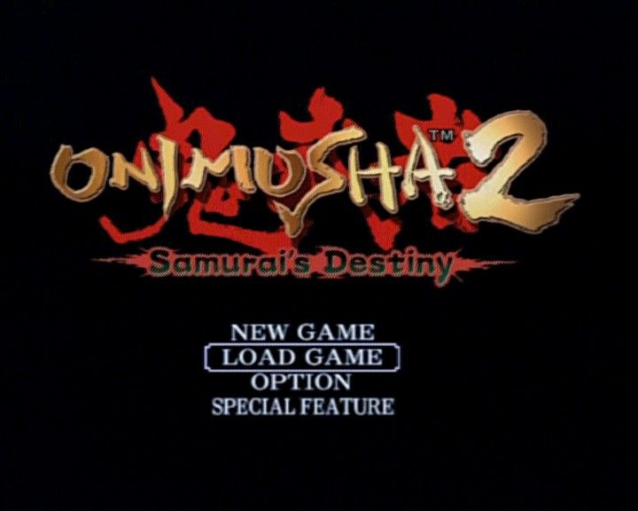 Onimusha 2: Samurai's Destiny (PlayStation 2) screenshot: Main Title / Main Menu
