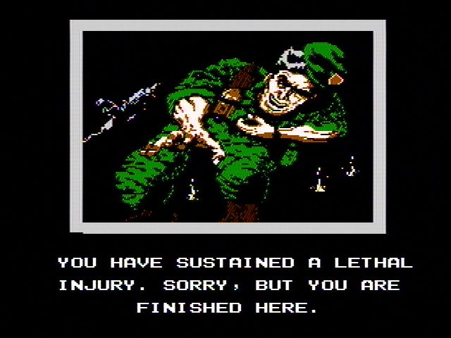 Operation Wolf (NES) screenshot: Your mission has failed