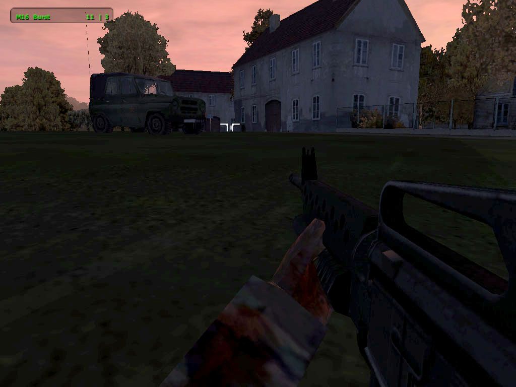 Operation Flashpoint: Cold War Crisis (Windows) screenshot: I'm injured, but i can still drive that UAZ.