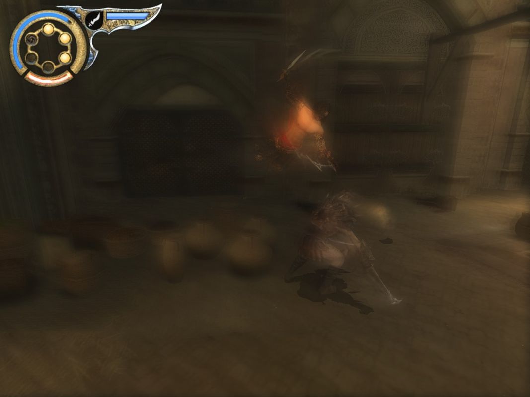 Prince of Persia: The Two Thrones (Windows) screenshot: Slow Time effect.