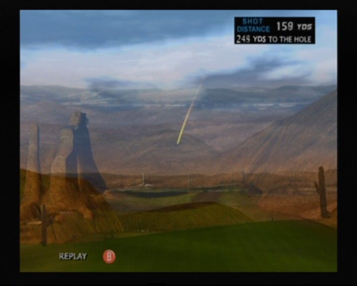 Outlaw Golf (GameCube) screenshot: Come to think of it, they must've mistaken golf ball for a UFO back then in Roswell
