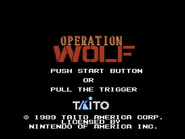 Operation Wolf (NES) screenshot: Title screen