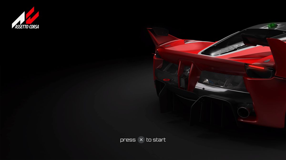 Assetto Corsa (PlayStation 4) screenshot: Start screen