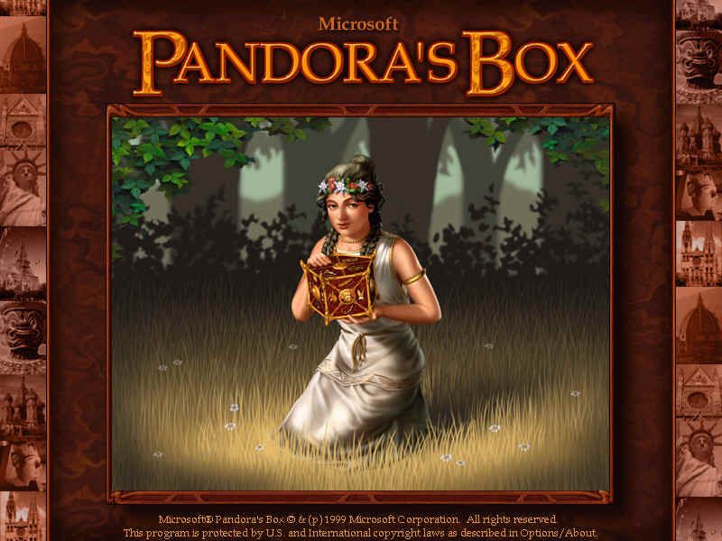 Microsoft Pandora's Box (Windows) screenshot: Title Screen