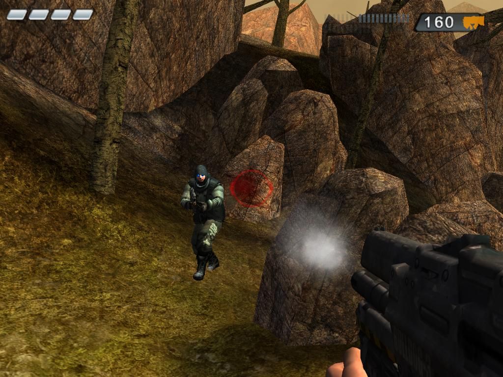 Pariah (Windows) screenshot: Fighting some outlanders.