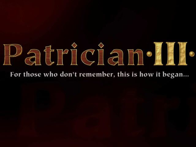 Patrician III (Windows) screenshot: Title screen from intro
