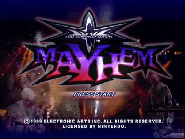 WCW Mayhem (Nintendo 64) screenshot: The Intro Screen