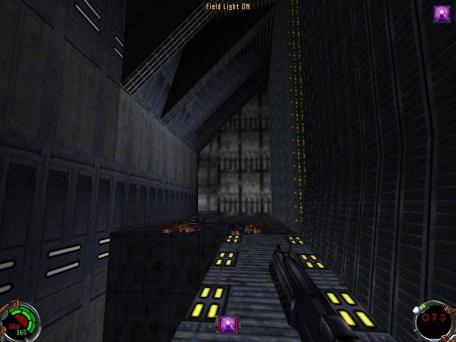 Star Wars: Jedi Knight - Dark Forces II (Windows) screenshot: Using flashlight