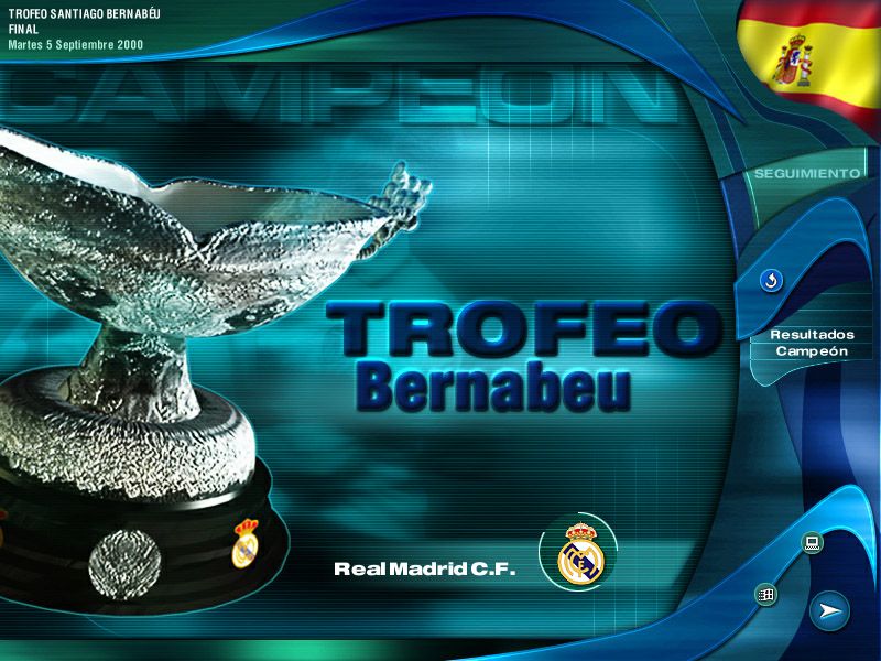 PC Fútbol 2001 (Windows) screenshot: Trophy won