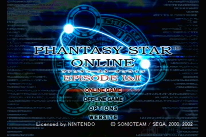 Phantasy Star Online: Episode I & II (GameCube) screenshot: Title Screen