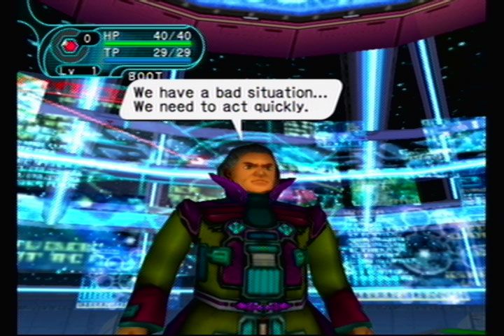 Phantasy Star Online: Episode I & II (GameCube) screenshot: Episode I Briefing