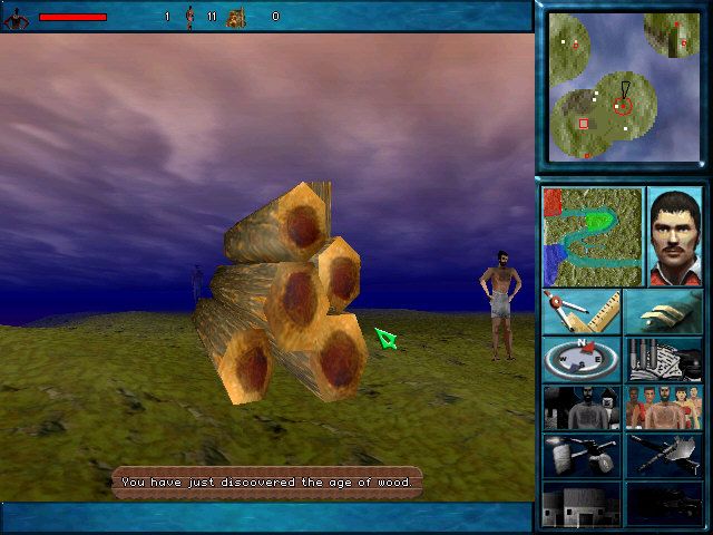 Philip José Farmer's Riverworld (Windows) screenshot: Conquering a new land gives new buildings and tech advances