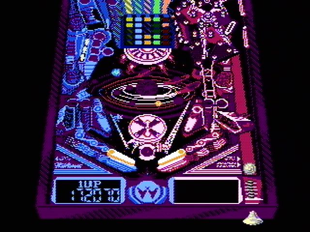 Pin-Bot (NES) screenshot: The bottom half of the table
