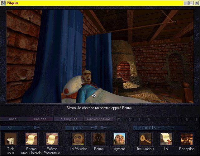 Pilgrim: Faith as a Weapon (Windows) screenshot: A old dying man, maybe he can help you !