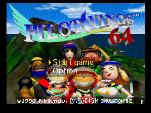 Pilotwings 64 (Nintendo 64) screenshot: Title Screen