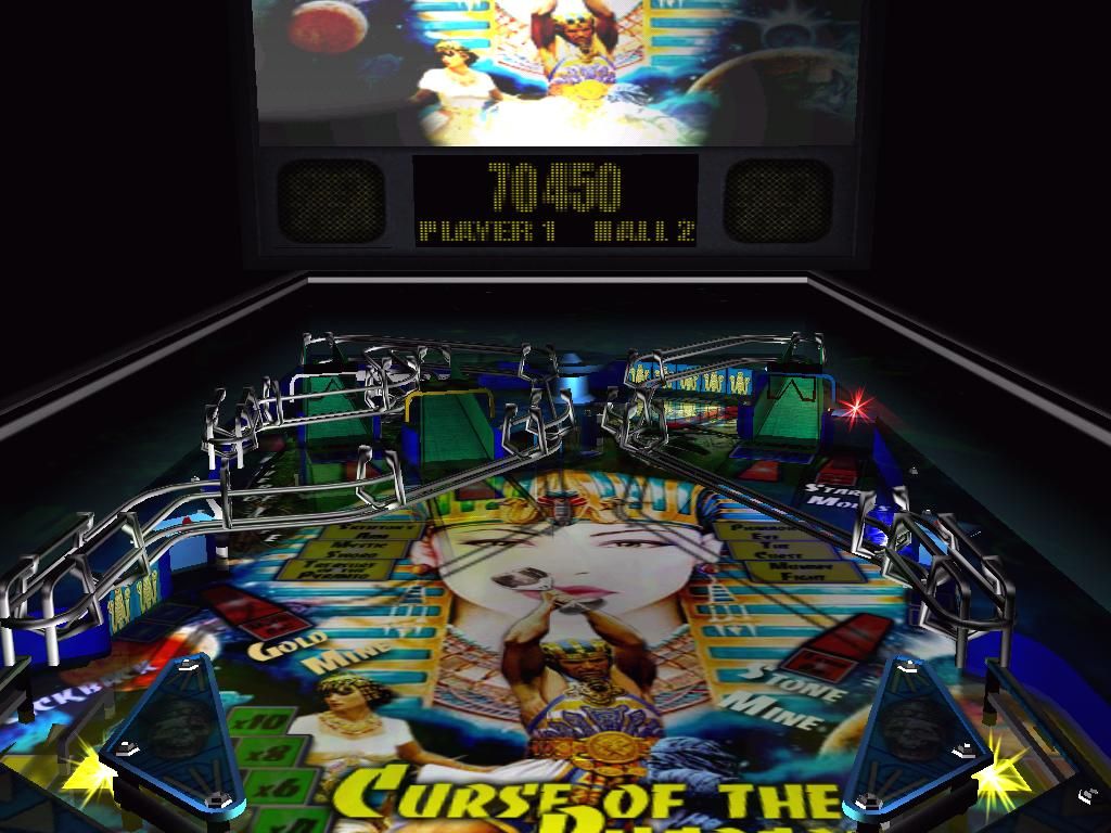 Pinball: Full-Tilt Fun! (Windows) screenshot: Curse of the Pharaoh: Backglass visible