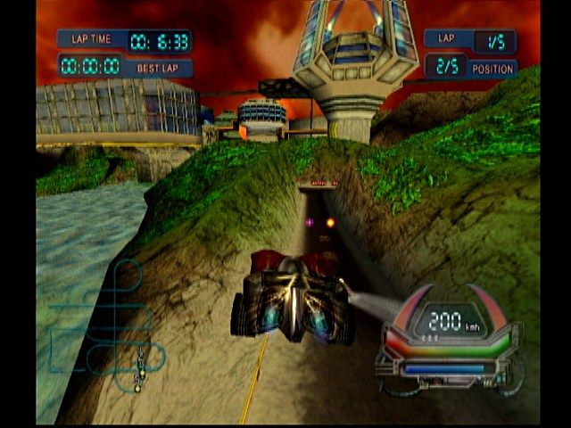 POD SpeedZone (Dreamcast) screenshot: Big Jump!