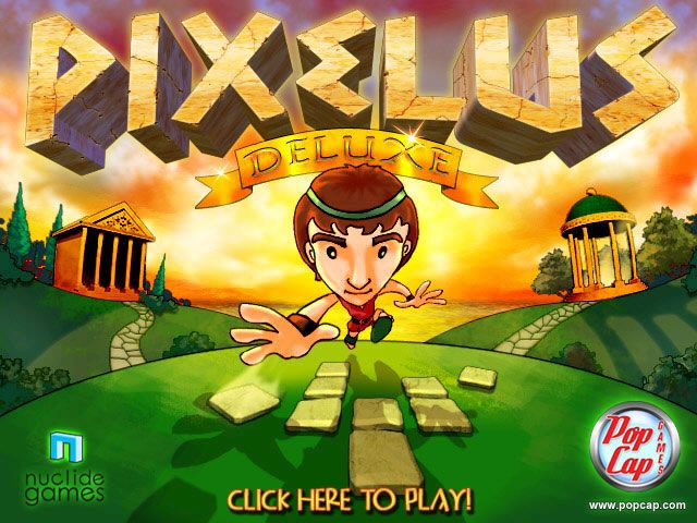 Pixelus Deluxe (Windows) screenshot: Title screen