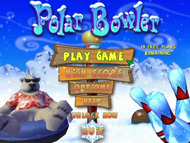 Polar Bowler (Windows) screenshot: Title screen