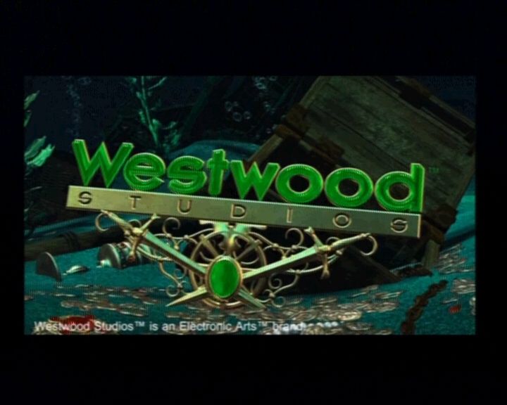 Pirates: The Legend of Black Kat (PlayStation 2) screenshot: Westwood animated logo for this game only.