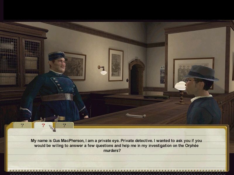 Post Mortem (Windows) screenshot: Choices you make during conversations will determine your story direction